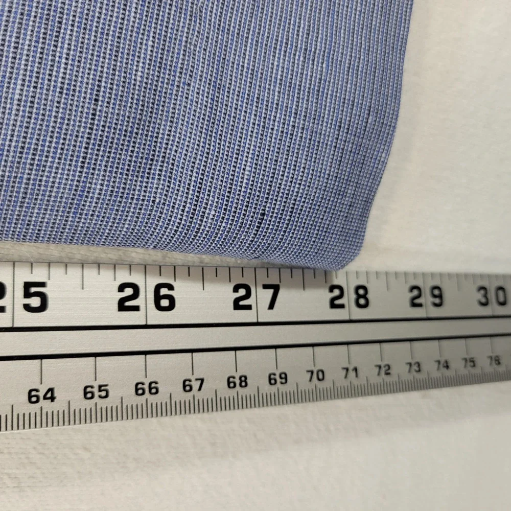 Michael Kors Pants Mens 34x28* Blue Linen Slim Fit Straight Leg Pleated Luxury